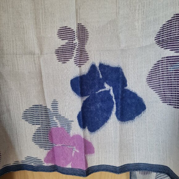 J. Jill Striped Flower Blue/ Purple Sapphire Multi Scarf - Picture 6 of 11